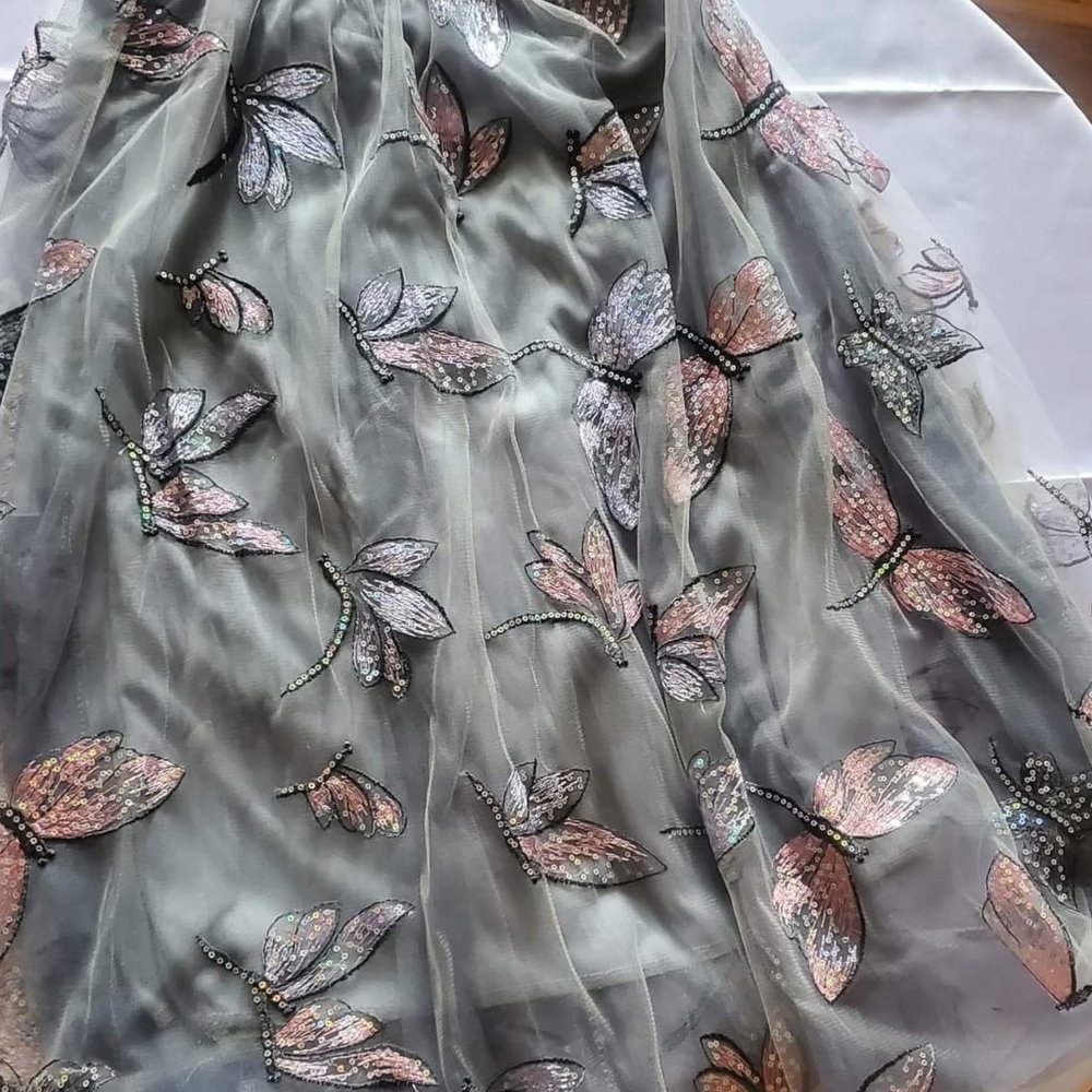 Korean style 2021 Elastic waist Skirt long gauze ball gown skirt